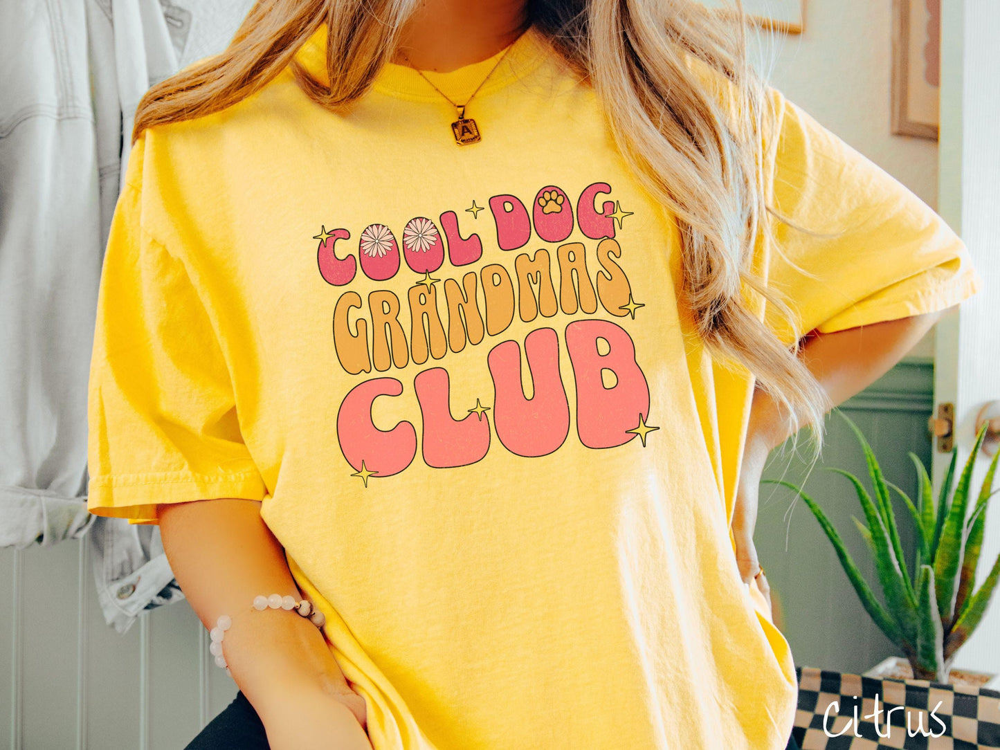 The Cool Dog Grandmas Club Comfort Colors Tee-shirt, Gift This Cool Grandma Tee-shirt to the Dog Loving Grandma in Your Life!