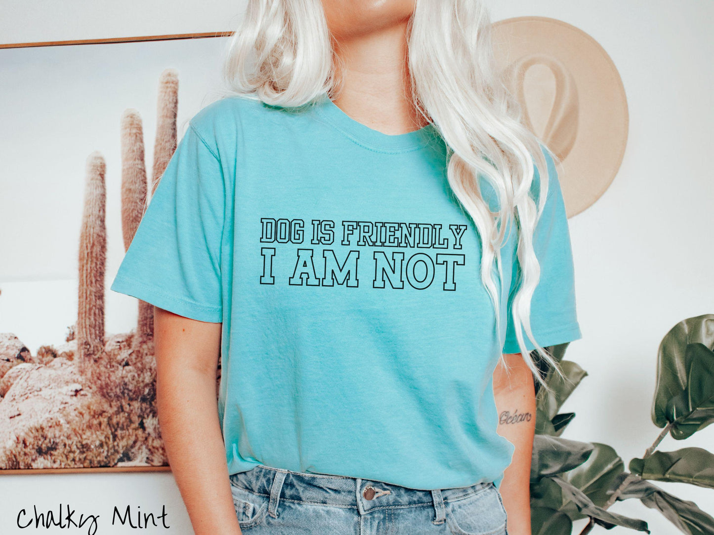 The Dog is Friendly I am Not Comfort Colors Tee-shirt, Gift This Dog Friendly Tee-shirt to the Dog Owner in Your Life!