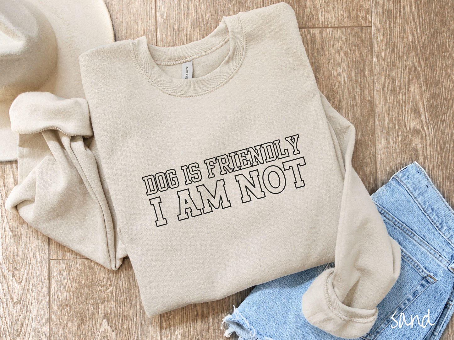The Dog is Friendly I am Not Gildan Sweatshirt, Gift This Dog Friendly Sweatshirt to the Dog Owner in Your Life!