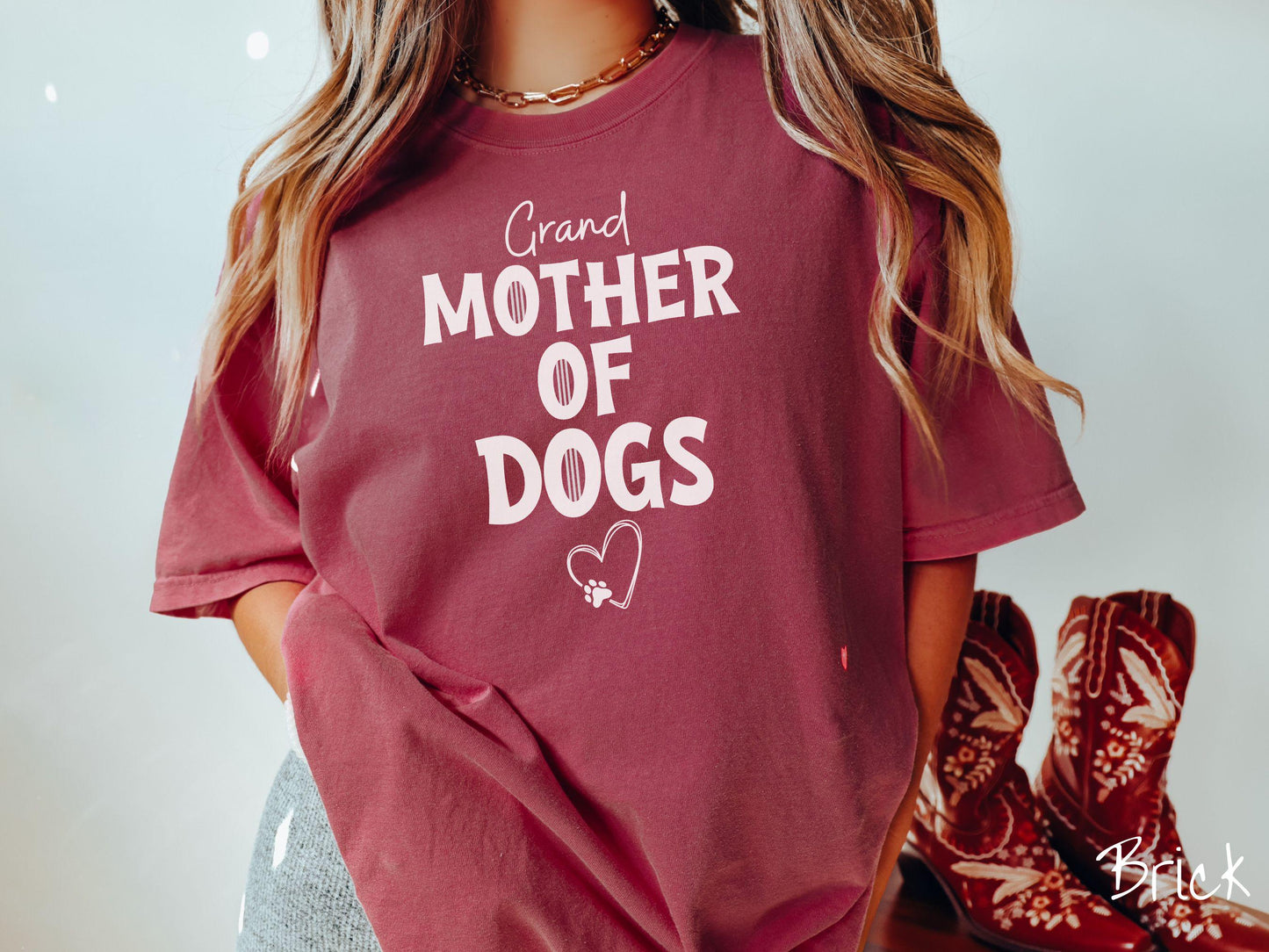 The Grand Mother of Dogs Comfort Colors Tee-shirt, Gift This Motherly Dog T-shirt to the Dog Loving Grandma in Your Life!