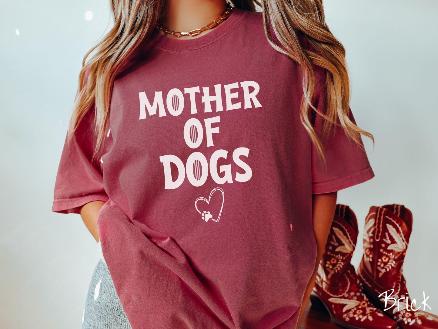 The Mother of Dogs Comfort Colors Tee-shirt, Gift This Motherly Dog T-shirt to the Dog Loving Mama in Your Life!