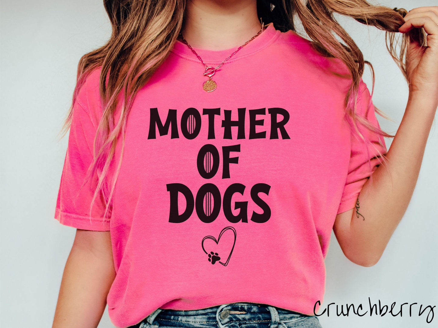 The Mother of Dogs Comfort Colors Tee-shirt, Gift This Motherly Dog T-shirt to the Dog Loving Mama in Your Life!