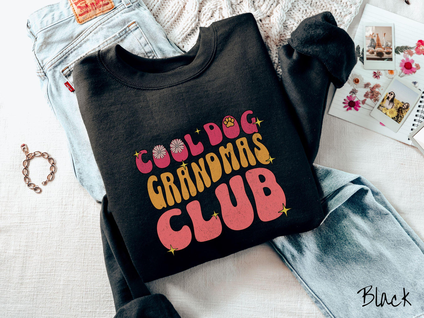 The Cool Dog Grandmas Club Gildan Sweatshirt, Gift This Cool Grandma Sweatshirt to the Dog Loving Grandma in Your Life!