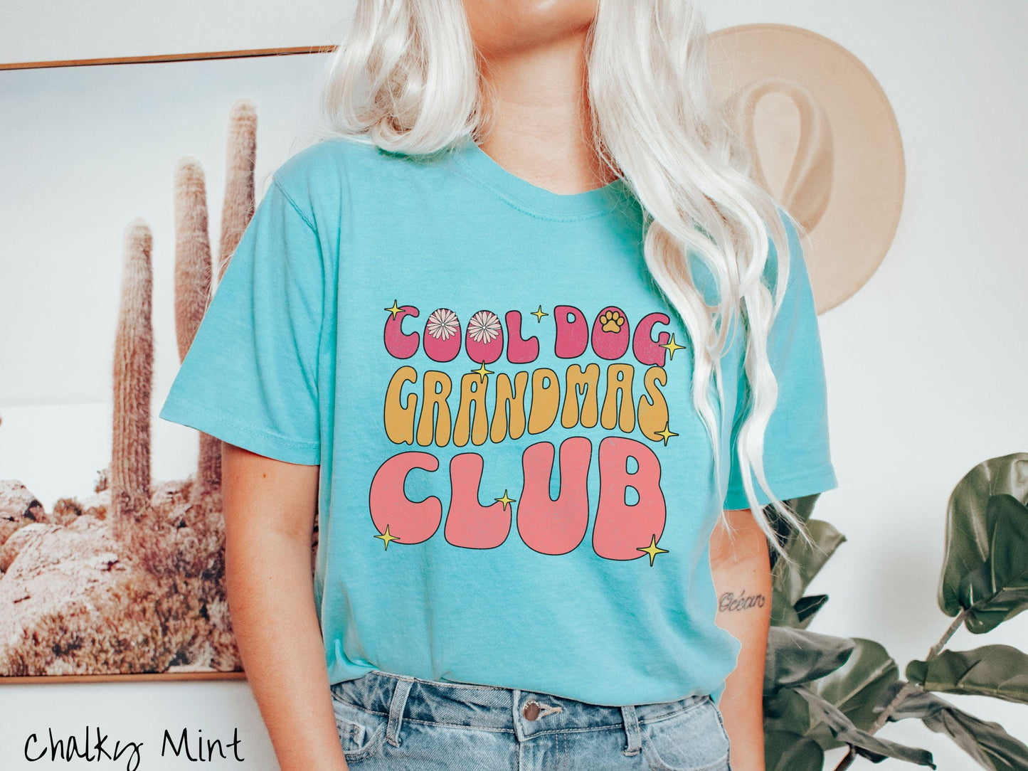 The Cool Dog Grandmas Club Comfort Colors Tee-shirt, Gift This Cool Grandma Tee-shirt to the Dog Loving Grandma in Your Life!