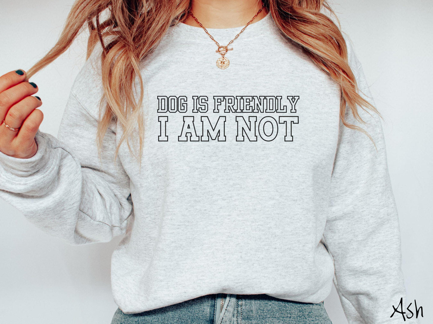 The Dog is Friendly I am Not Gildan Sweatshirt, Gift This Dog Friendly Sweatshirt to the Dog Owner in Your Life!