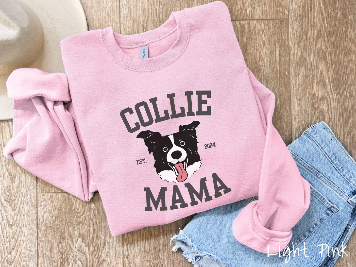 The Gildan Collie Mama Sweatshirt, Gift This Collie Lover Sweatshirt to the Dog Loving Friend in Your Life!