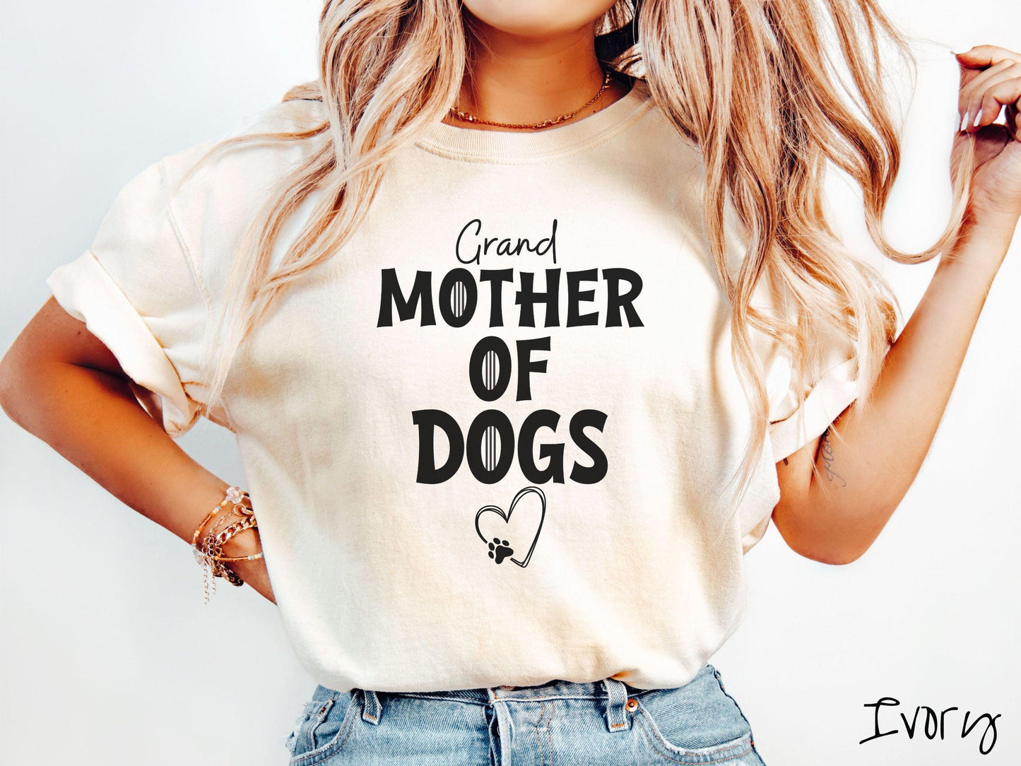 The Grand Mother of Dogs Comfort Colors Tee-shirt, Gift This Motherly Dog T-shirt to the Dog Loving Grandma in Your Life!