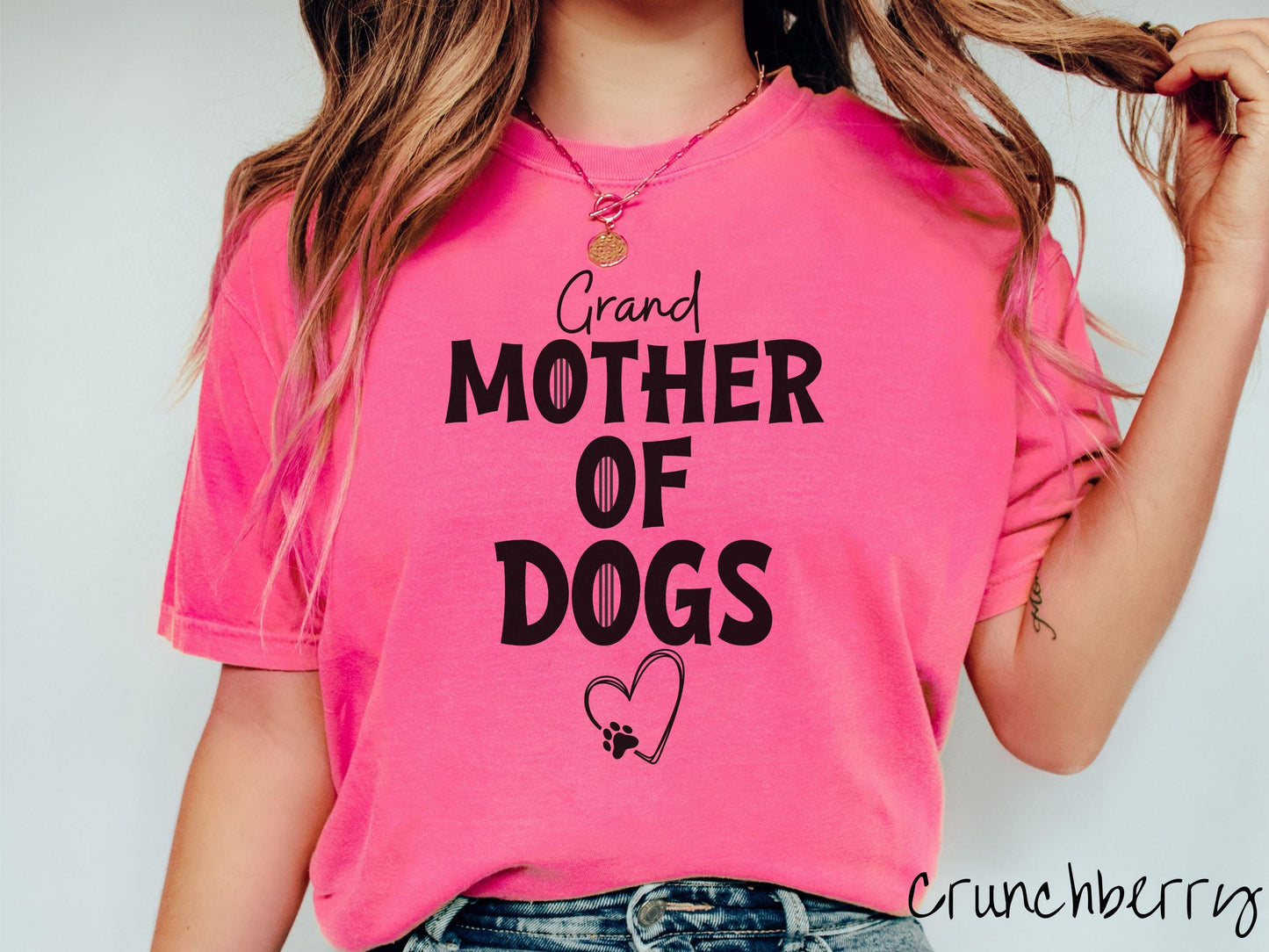 The Grand Mother of Dogs Comfort Colors Tee-shirt, Gift This Motherly Dog T-shirt to the Dog Loving Grandma in Your Life!