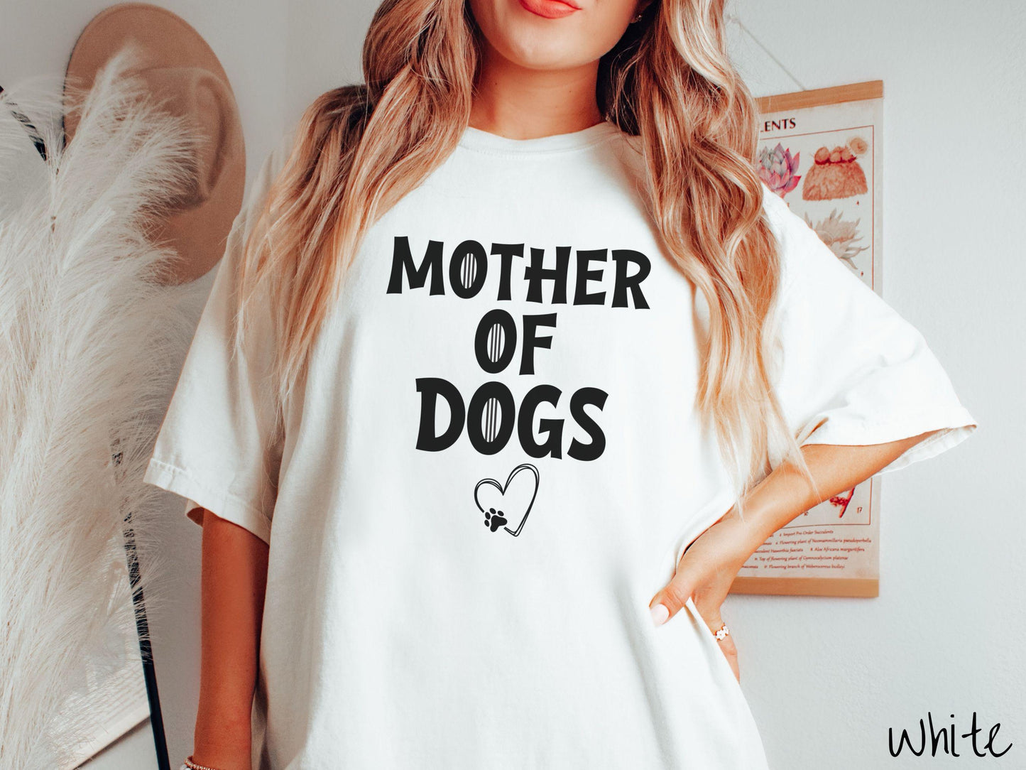 The Mother of Dogs Comfort Colors Tee-shirt, Gift This Motherly Dog T-shirt to the Dog Loving Mama in Your Life!
