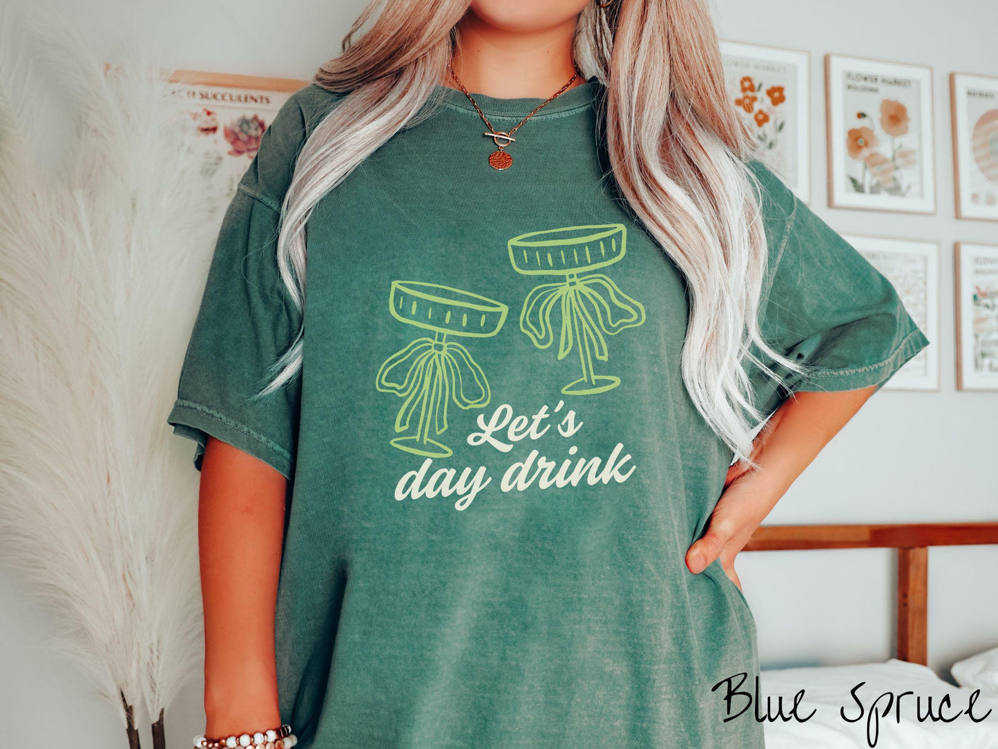 Let's Day Drink St Patrick's Day Espresso Martini Comfort Colors Shirt, St Patty's Day Cheers Tee, Coquette Bows Tshirt, Girly St Patrick