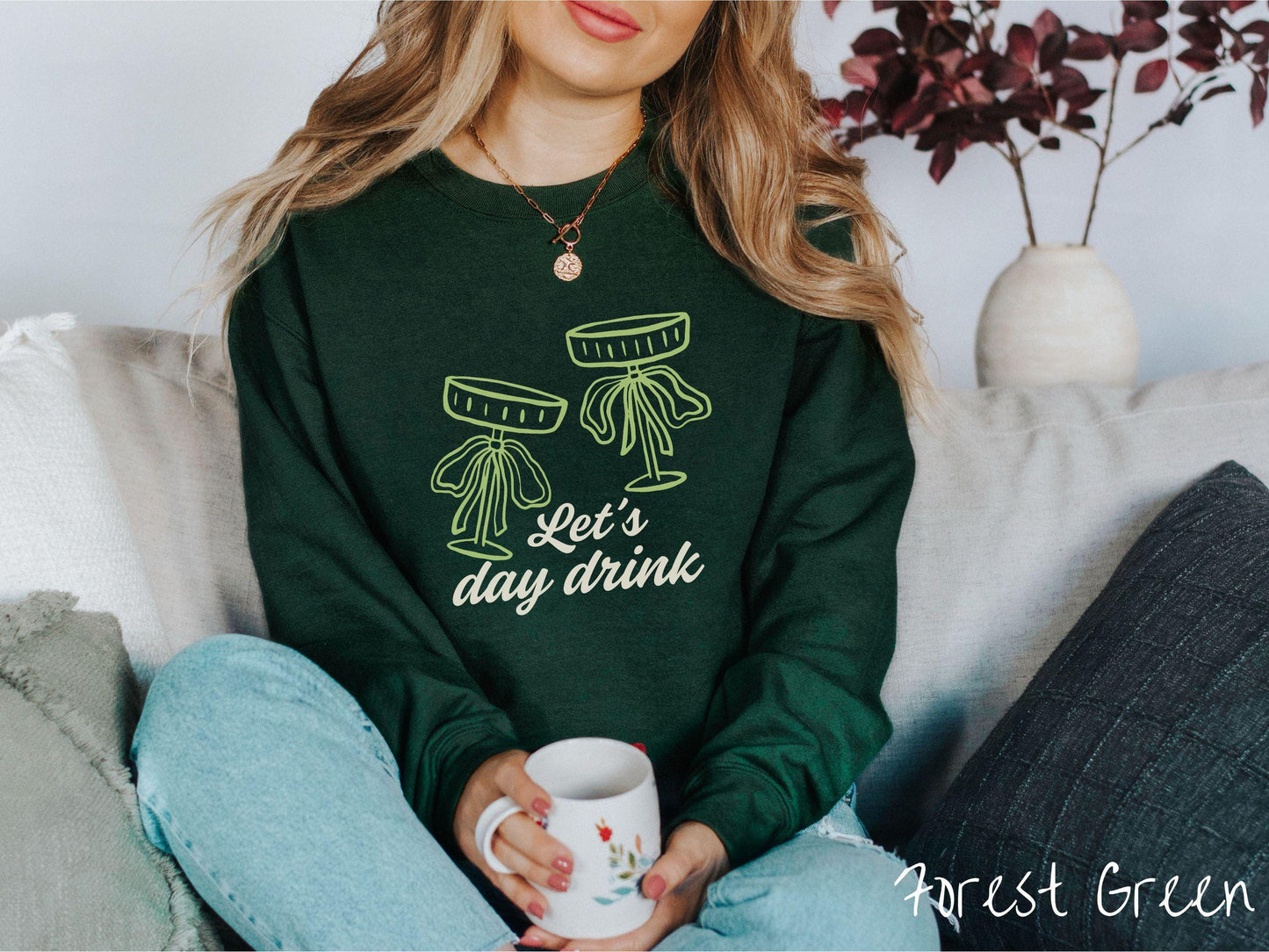 Let's Day Drink St Patrick's Day Sweatshirt, Girly Espresso Martinis Sweater, Coquette Preppy St Patty's Day Tee, College Sweatshirt