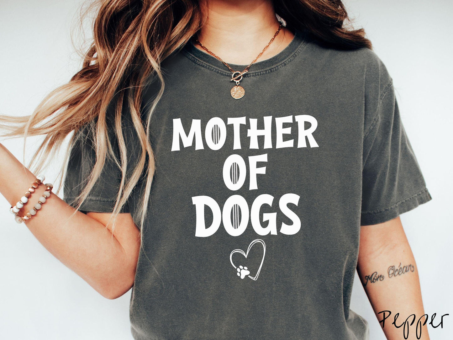 The Mother of Dogs Comfort Colors Tee-shirt, Gift This Motherly Dog T-shirt to the Dog Loving Mama in Your Life!