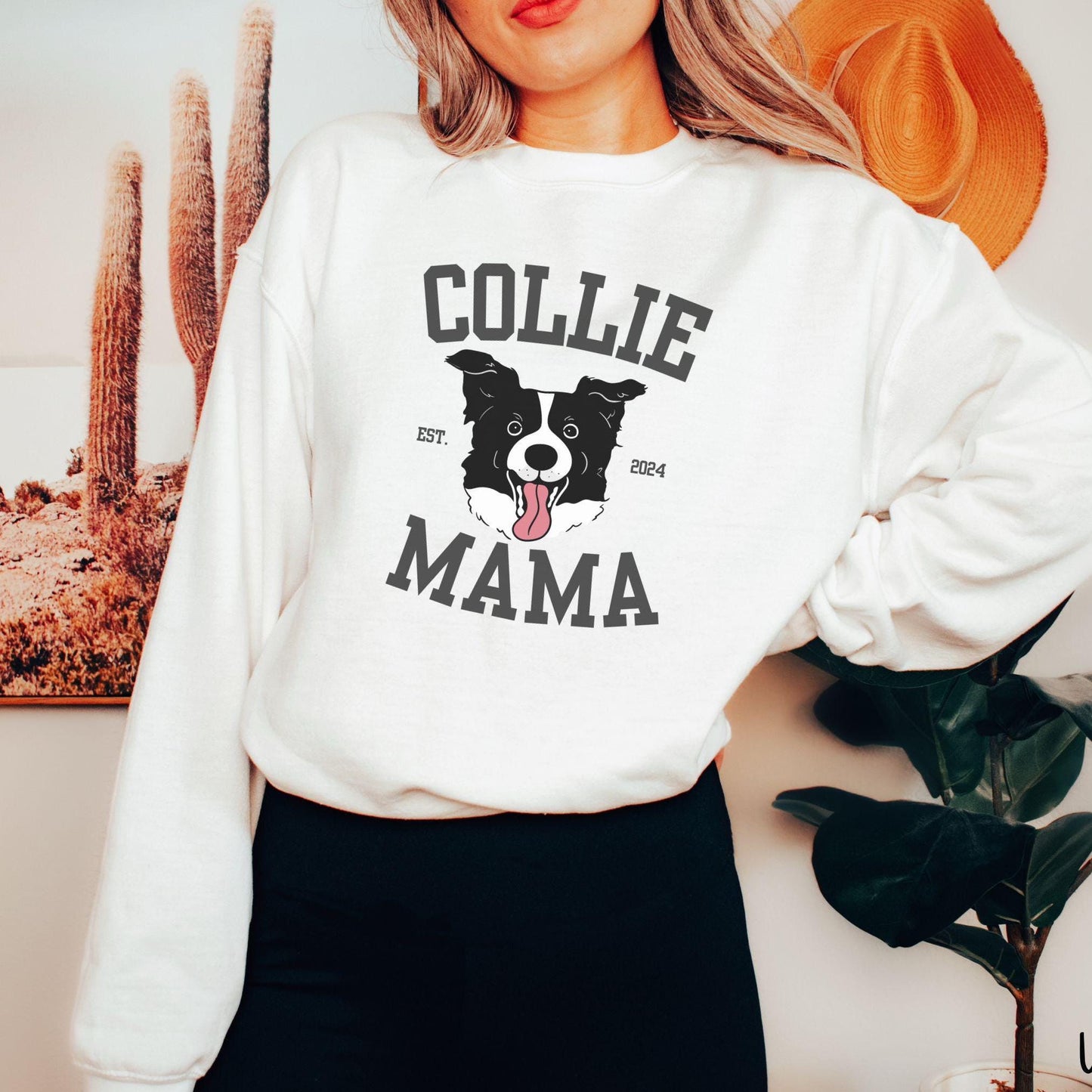 The Gildan Collie Mama Sweatshirt, Gift This Collie Lover Sweatshirt to the Dog Loving Friend in Your Life!