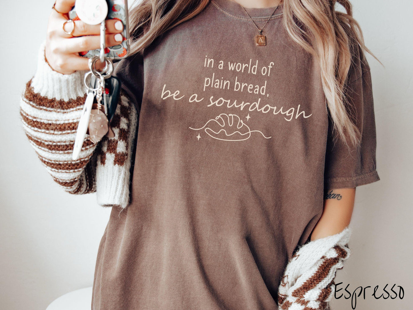 In a World of Plain Bread be a Sourdough Comfort Colors Shirt, Pun Sourdough Tee, Bread Maker Gift T-Shirt, Funny Baking Tee, Homesteading