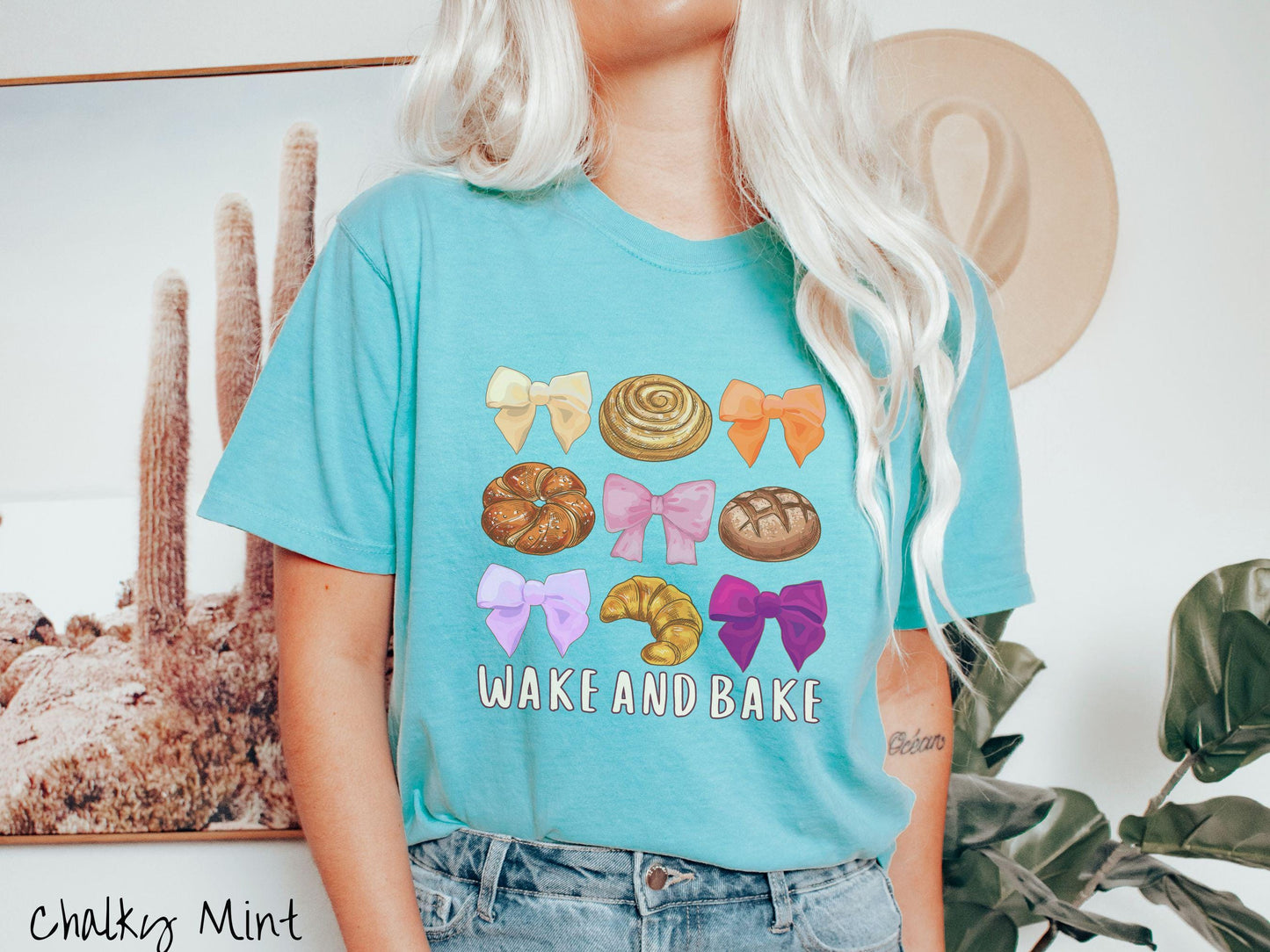 Bow Sourdough Grid Wake and Bake Comfort Colors Shirt, Pun Sourdough Tee, Bread Maker Gift T-Shirt, Funny Baking Tee, Homesteading