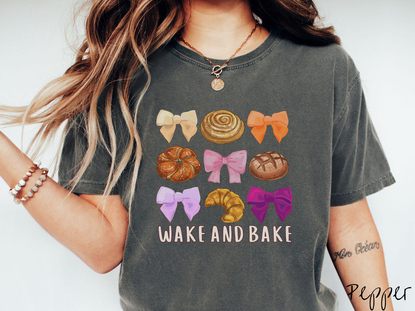Bow Sourdough Grid Wake and Bake Comfort Colors Shirt, Pun Sourdough Tee, Bread Maker Gift T-Shirt, Funny Baking Tee, Homesteading
