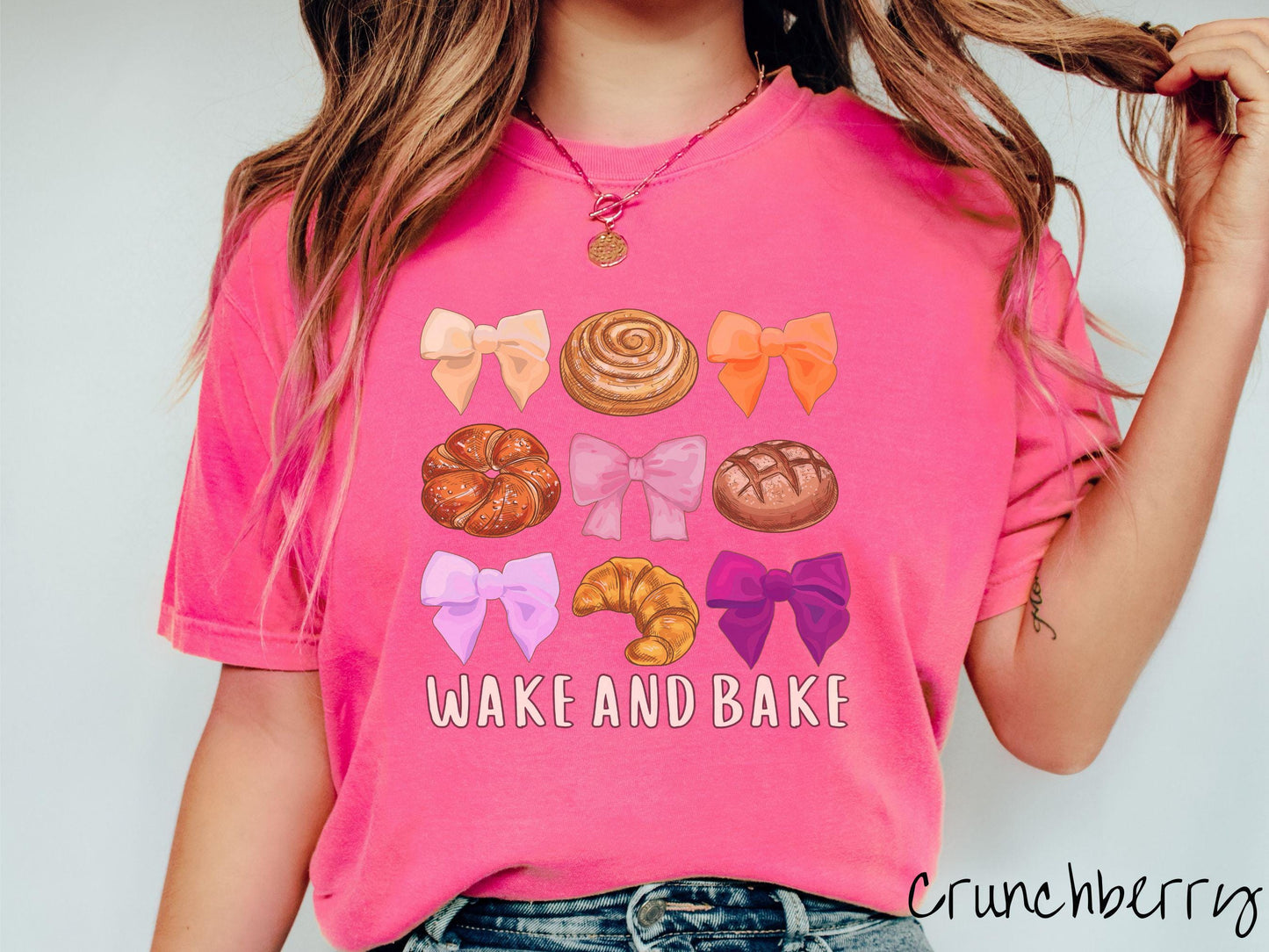 Bow Sourdough Grid Wake and Bake Comfort Colors Shirt, Pun Sourdough Tee, Bread Maker Gift T-Shirt, Funny Baking Tee, Homesteading