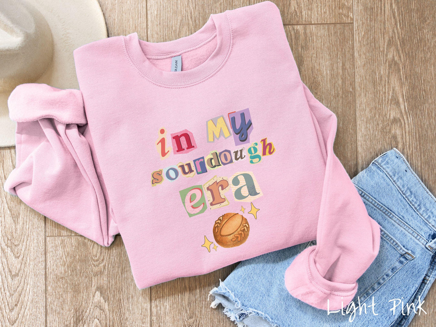 The In My Sourdough Era Scrapbook Letters Sweatshirt, Baked Goods Sweater, Foodie Gift, Pun Shirt, Sourdough Starter, Magazine Cutout