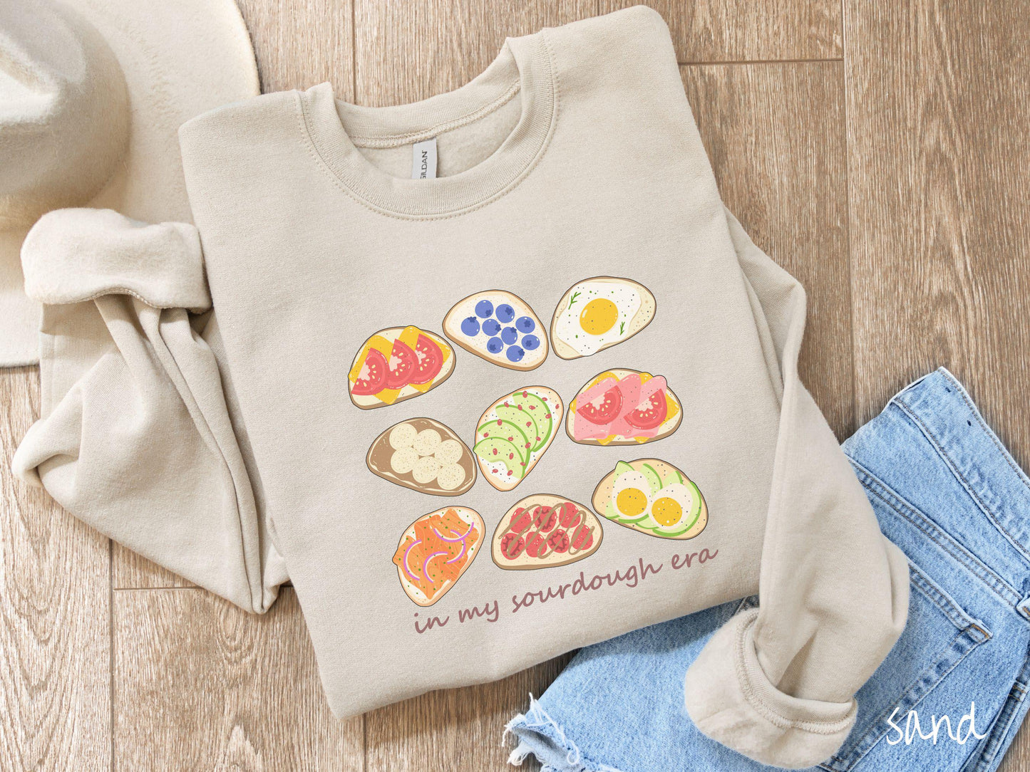 The Sourdough Toast Grid Sweatshirt, Baked Goods Sweater, Foodie Gift, Pun Shirt, Sourdough Starter, Breakfast Food Sweater