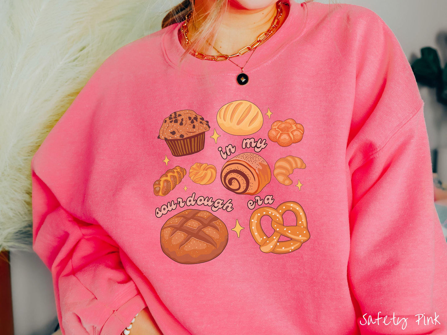 The In My Sourdough Era Grid Boho Sweatshirt, Baked Goods Sweater, Foodie Gift, Pun Shirt, Sourdough Starter, Sourdough Mom Pun
