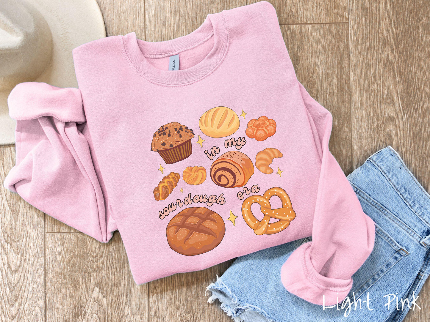 The In My Sourdough Era Grid Boho Sweatshirt, Baked Goods Sweater, Foodie Gift, Pun Shirt, Sourdough Starter, Sourdough Mom Pun