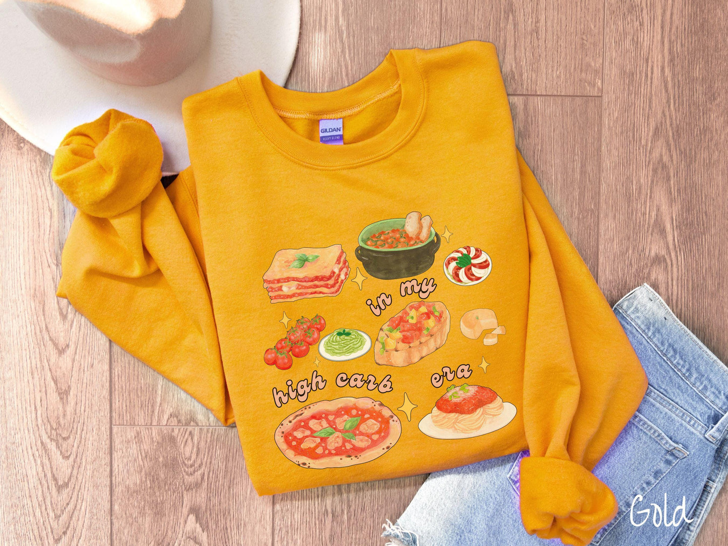 The In My High Carb Era Sweatshirt, Carbohydrates Sweater, Italian Food Shirt, Funny Pasta Pun Sweatshirt, Foodie Gift, Food Lover