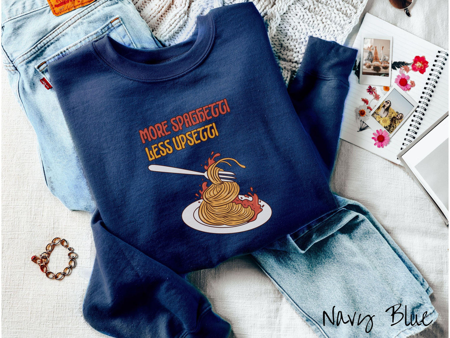 The Retro More Spaghetti Less Upsetti Sweatshirt, Carbohydrates Sweater, Italian Food Shirt, Funny Pasta Pun Sweatshirt, Foodie Gift