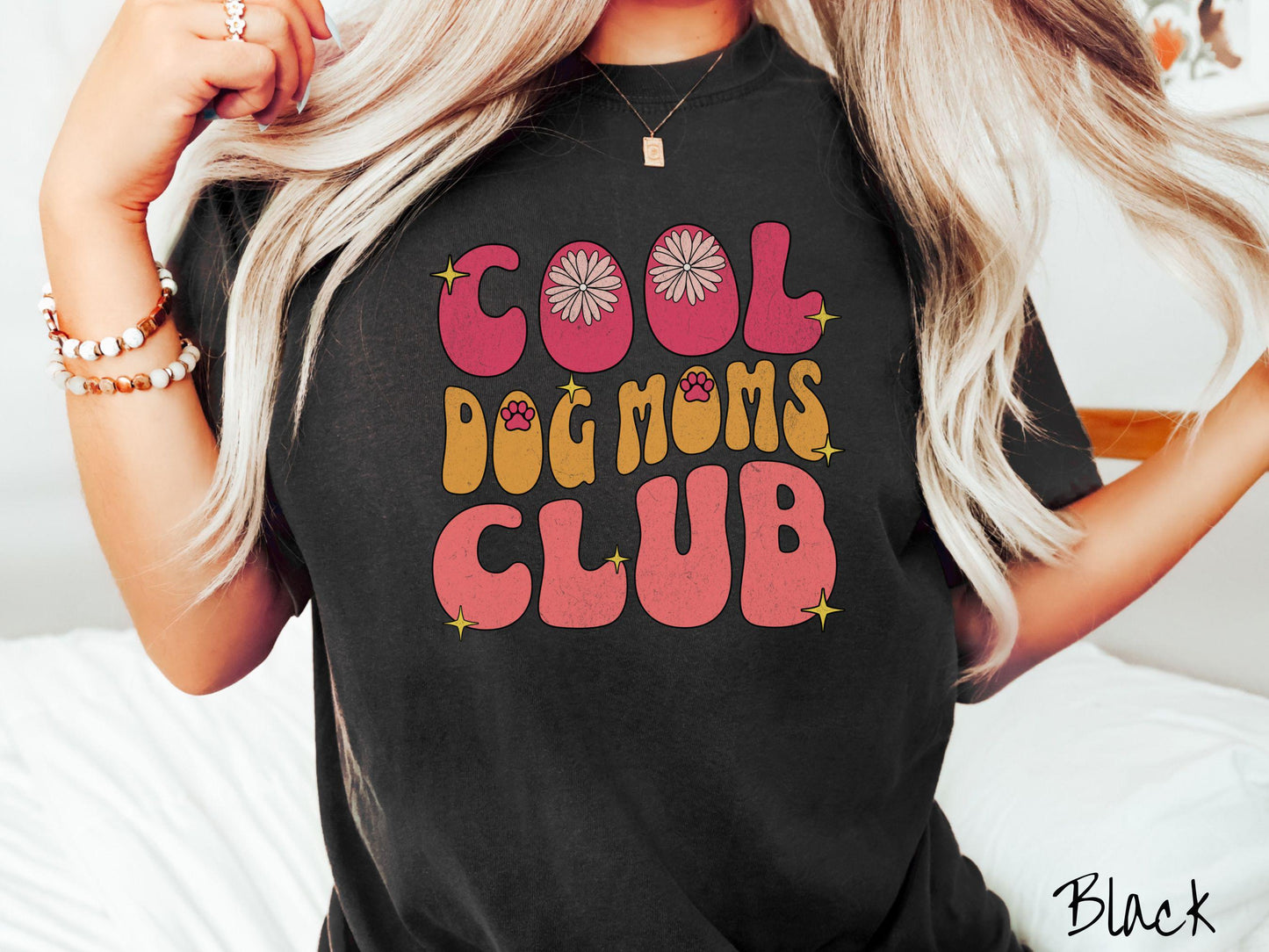 The Cool Dog Moms Club Comfort Colors Tee-shirt, Gift This Cool Mom Tee-shirt to the Dog Loving Mom in Your Life!