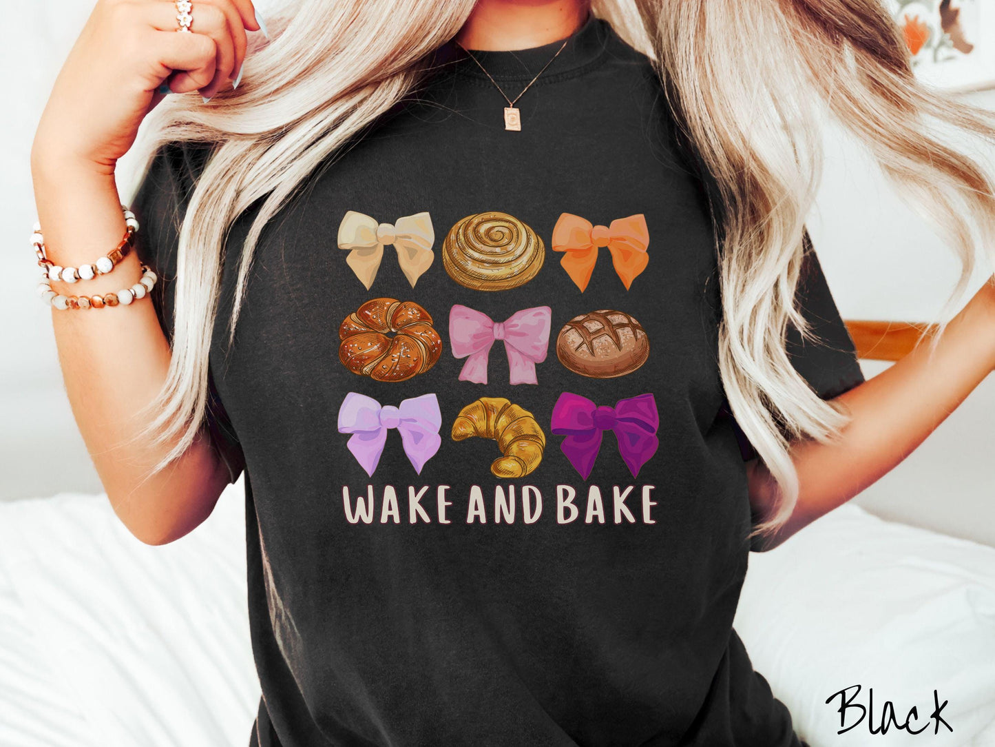 Bow Sourdough Grid Wake and Bake Comfort Colors Shirt, Pun Sourdough Tee, Bread Maker Gift T-Shirt, Funny Baking Tee, Homesteading