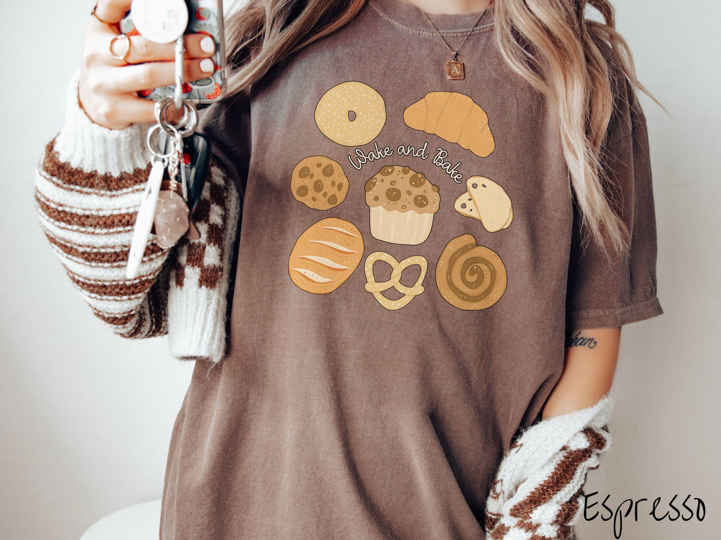 The Wake and Bake Sourdough Food Comfort Colors Shirt, Pun Sourdough Tee, Bread Maker Gift T-Shirt, Funny Baking Tee, Homesteading