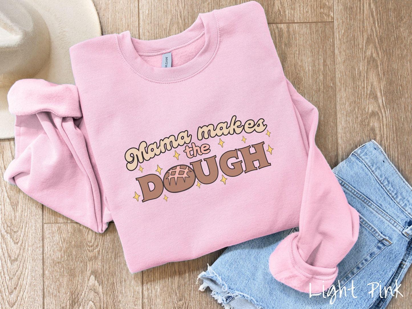 The Retro Mama Makes The Dough Sweatshirt, Baked Goods Sweater, Foodie Gift, Pun Shirt, Sourdough Starter, Sourdough Mom Pun