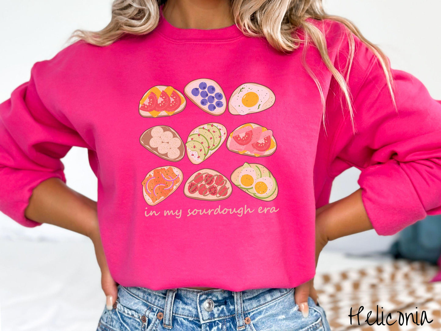 The Sourdough Toast Grid Sweatshirt, Baked Goods Sweater, Foodie Gift, Pun Shirt, Sourdough Starter, Breakfast Food Sweater