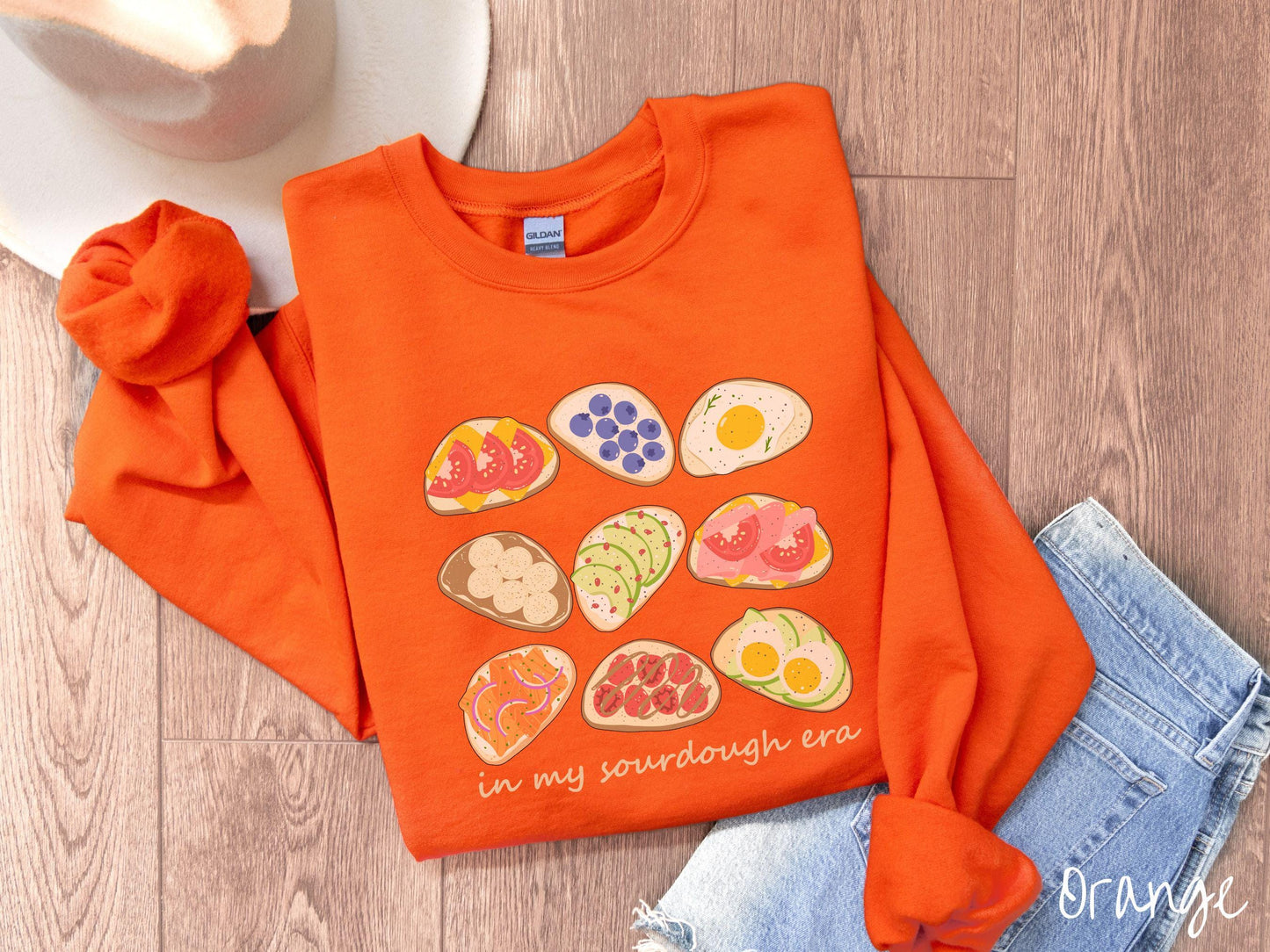 The Sourdough Toast Grid Sweatshirt, Baked Goods Sweater, Foodie Gift, Pun Shirt, Sourdough Starter, Breakfast Food Sweater