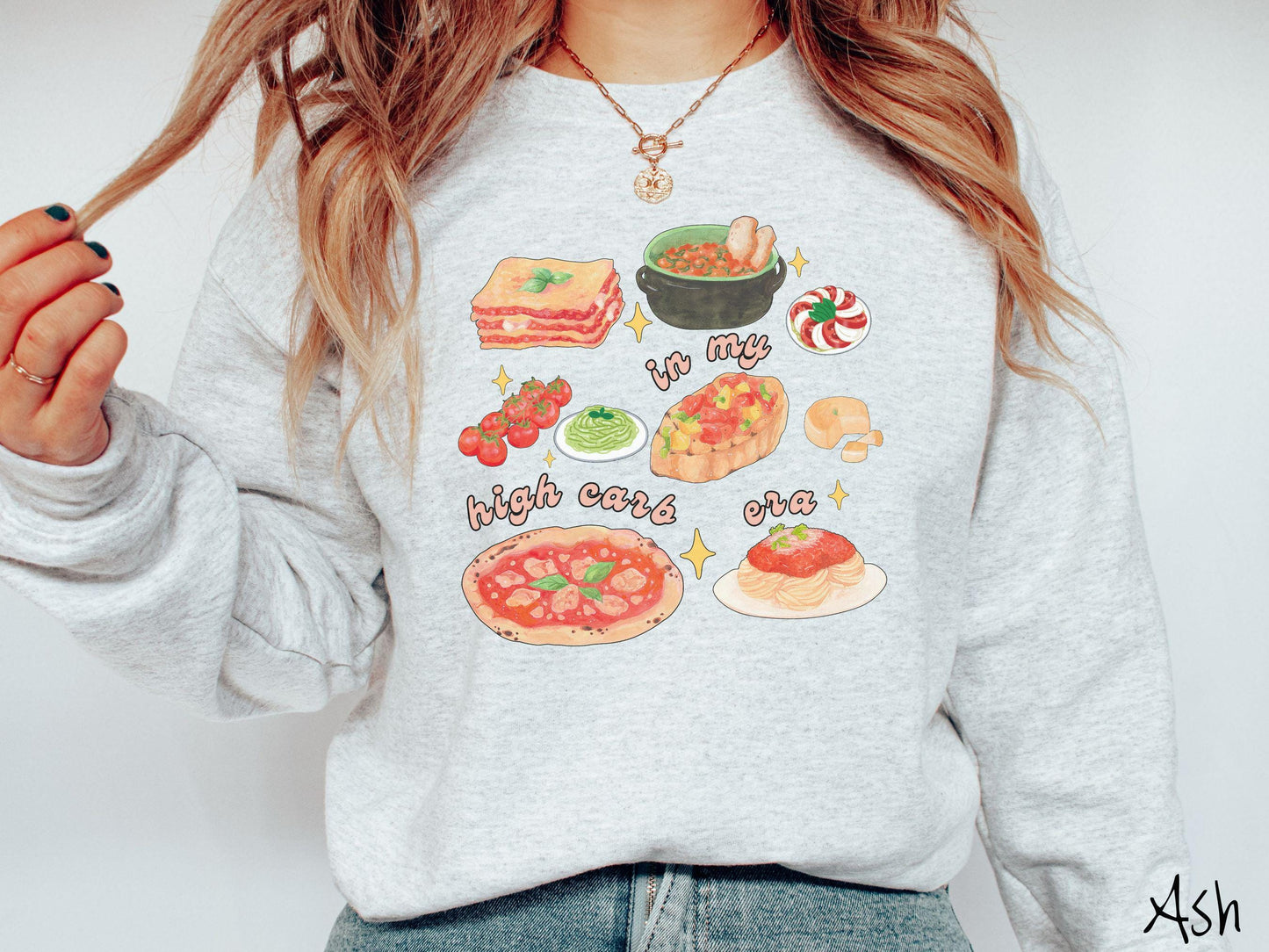 The In My High Carb Era Sweatshirt, Carbohydrates Sweater, Italian Food Shirt, Funny Pasta Pun Sweatshirt, Foodie Gift, Food Lover