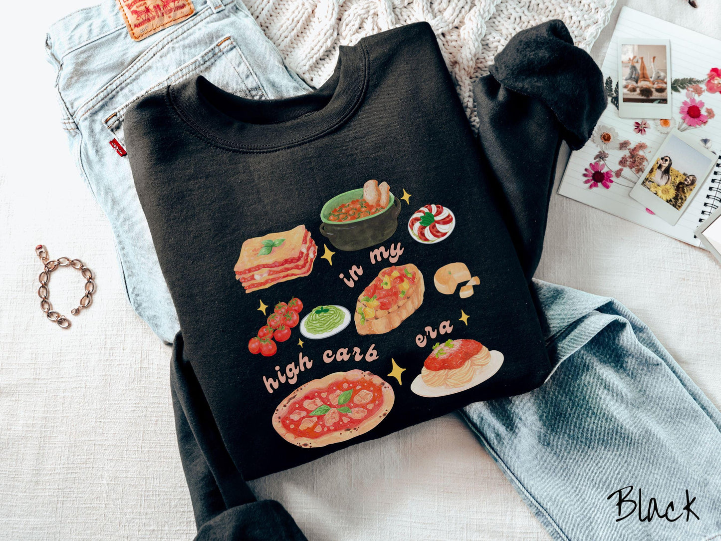The In My High Carb Era Sweatshirt, Carbohydrates Sweater, Italian Food Shirt, Funny Pasta Pun Sweatshirt, Foodie Gift, Food Lover