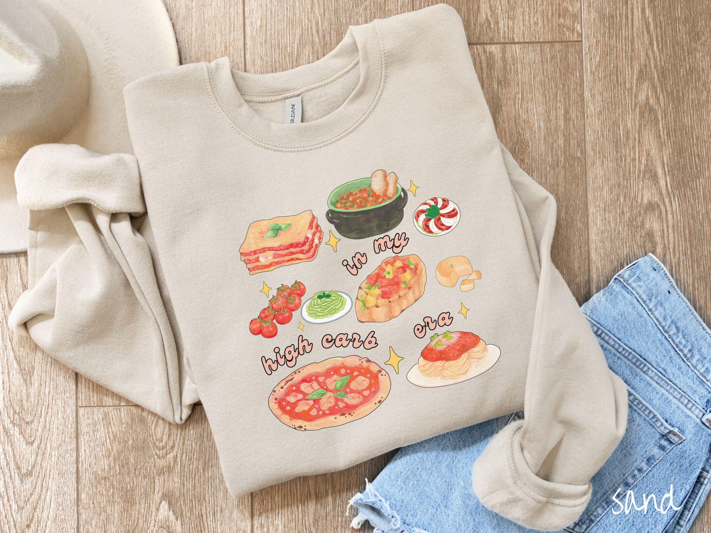 The In My High Carb Era Sweatshirt, Carbohydrates Sweater, Italian Food Shirt, Funny Pasta Pun Sweatshirt, Foodie Gift, Food Lover