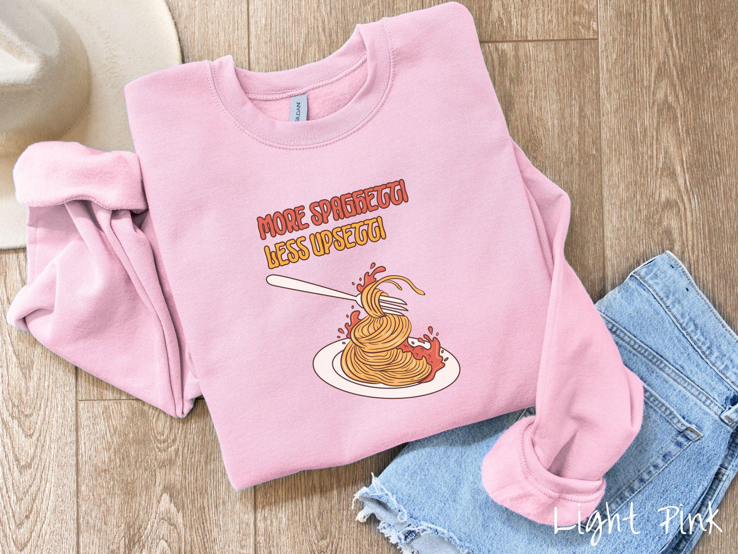 The Retro More Spaghetti Less Upsetti Sweatshirt, Carbohydrates Sweater, Italian Food Shirt, Funny Pasta Pun Sweatshirt, Foodie Gift