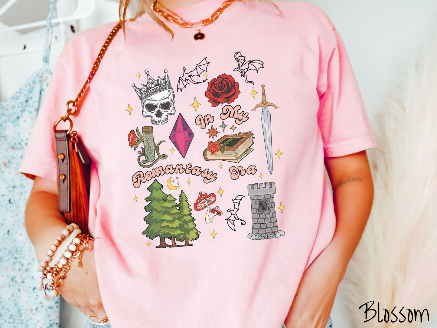 The In My Romantasy Era Comfort Colors Shirt, Fantasy Book Tee, Bookish Dragon Tee, Boho Occupational Therapist