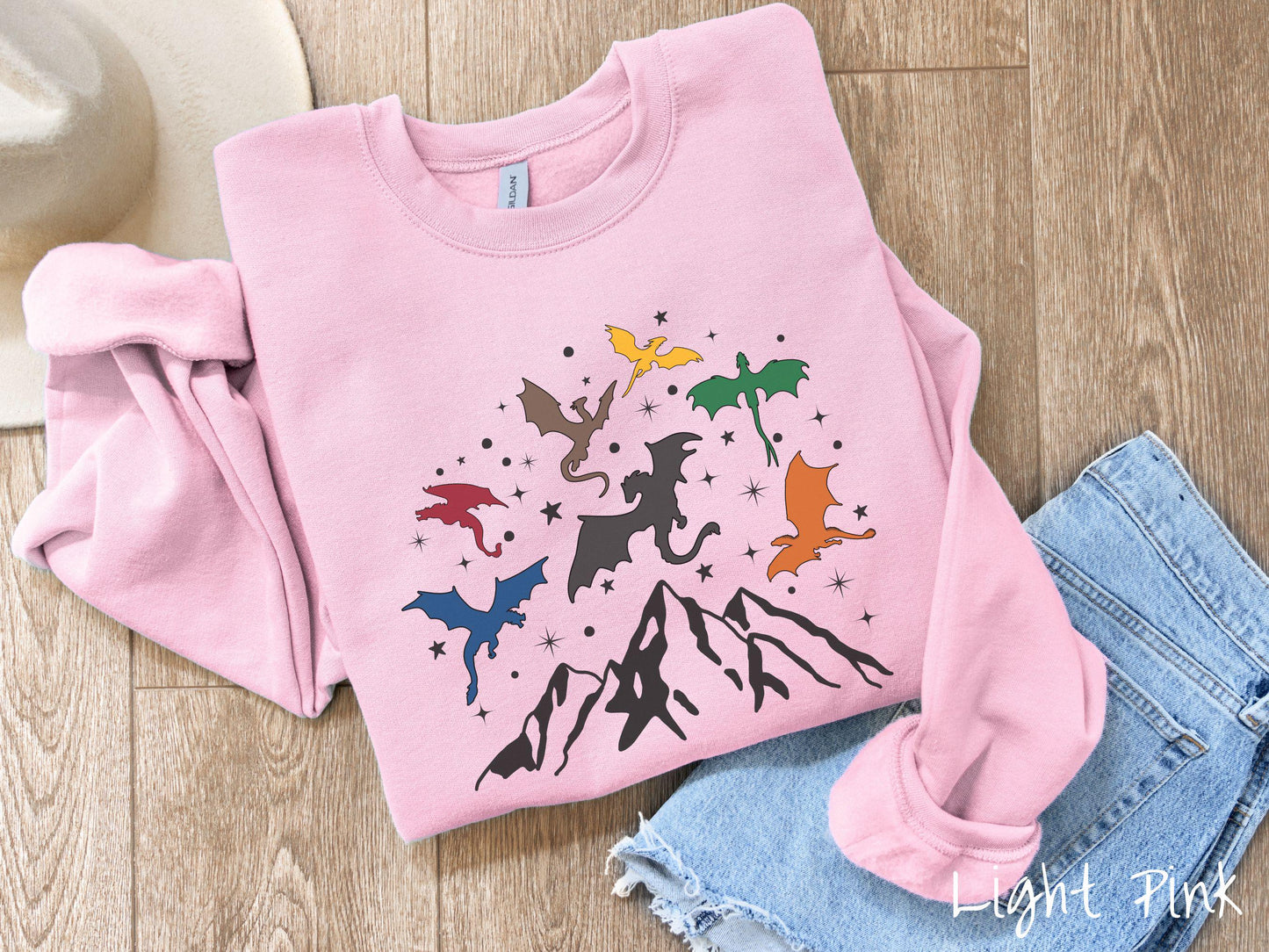 The Dragon Riders Mountain Sweatshirt, Fantasy Book Tee, Romantasy Gift T-Shirt, Bookish Dragon Tee, Fantasy World Tee