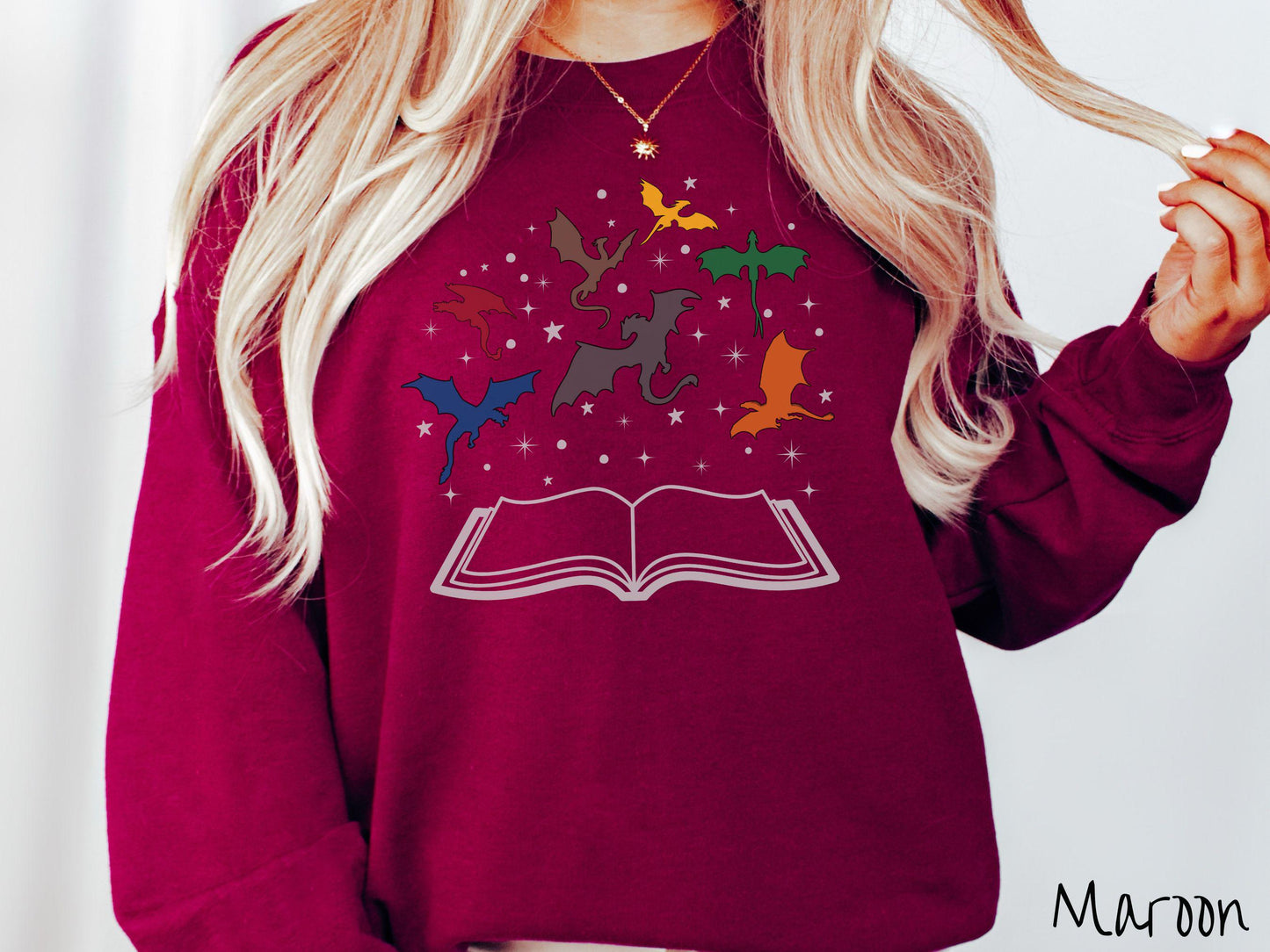 The Dragon Riders Magic Book Sweatshirt, Fantasy Book Tee, Romantasy Gift T-Shirt, Bookish Dragon Tee, Fantasy World Tee