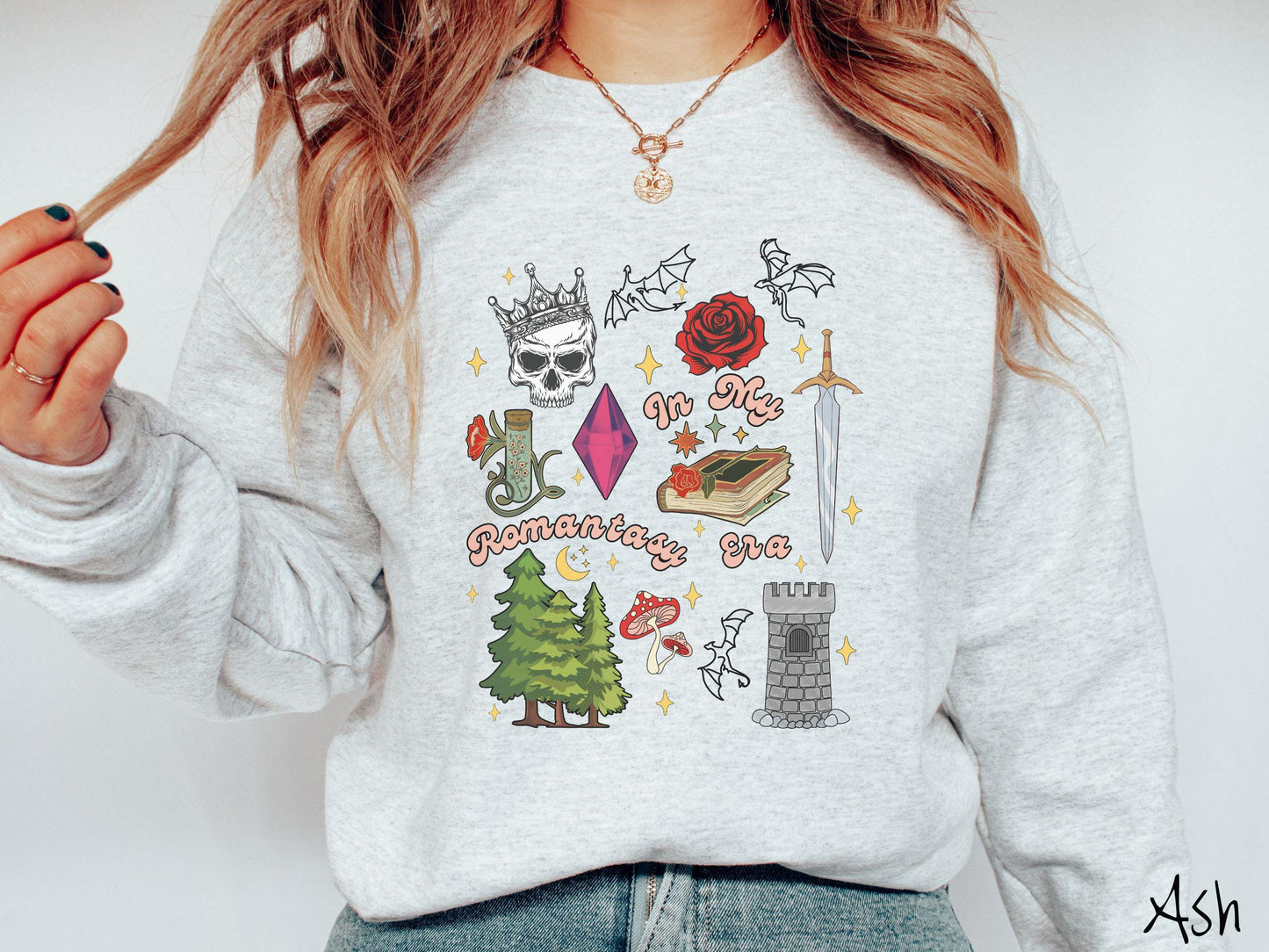 The In My Romantasy Era Sweatshirt, Fantasy Book Tee, Romantasy Gift T-Shirt, Bookish Dragon Tee, Fantasy World Tee