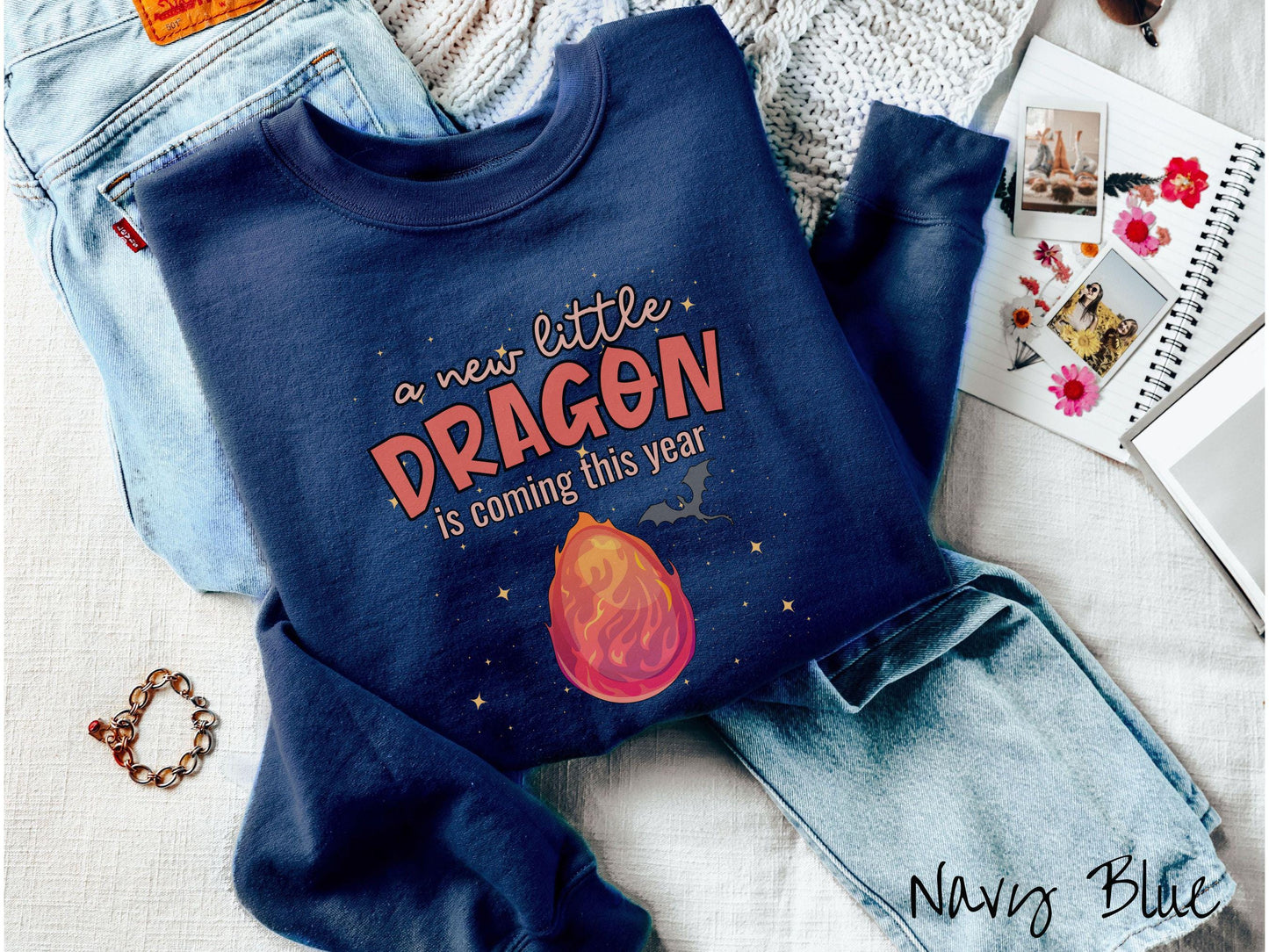 The Dragon Fantasy Pregnancy Announcement Sweatshirt, Fantasy Book Mom to Be Tee, Romantasy Expecting T-Shirt, Bookish Dragon Tee