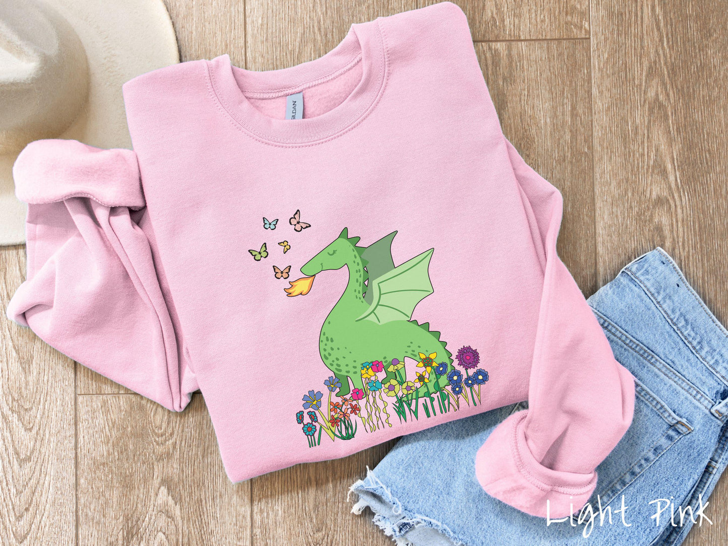 The Boho Floral Dragon Sweatshirt, Fantasy Book Tee, Romantasy Gift T-Shirt, Bookish Dragon Tee, Dragon Pun Tee