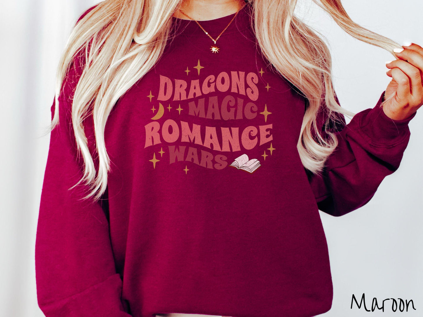 The Dragons Magic Romance Wars Sweatshirt, Fantasy Book Tee, Romantasy Gift T-Shirt, Bookish Dragon Tee, Dragon Pun Tee