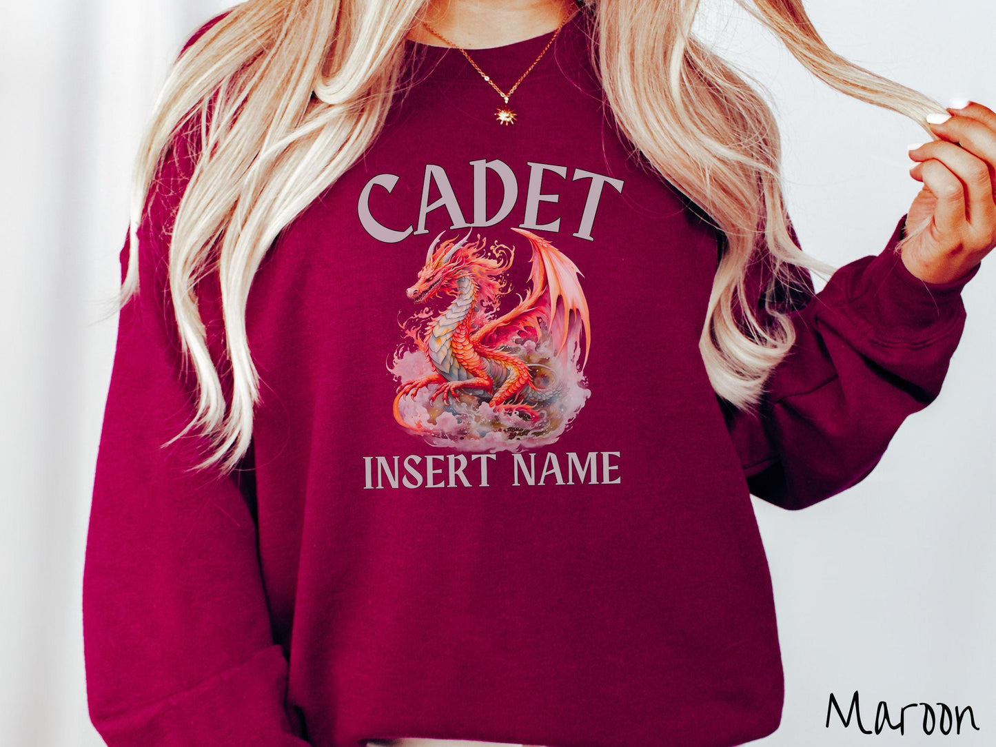 The Custom Dragon Cadets Sweatshirt, Personalized Fantasy Book Tee, Romantasy Gift T-Shirt, Bookish Dragon Tee, Bachelorette
