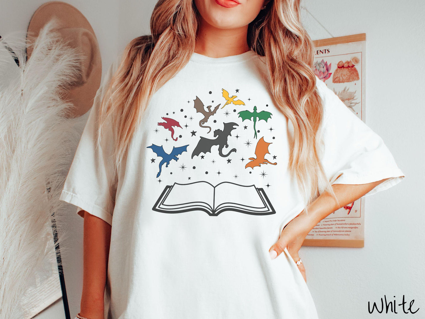 The Dragon Riders Open Book Comfort Colors Shirt, Fantasy Book Tee, Romantasy Gift T-Shirt, Bookish Dragon Tee, Fantasy World Tee