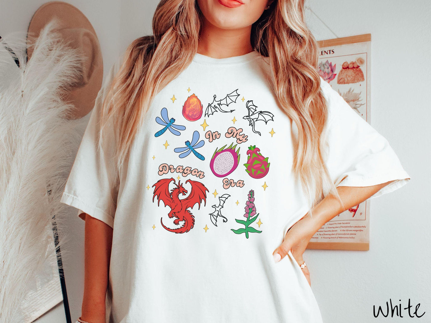 The In My Dragon Era Comfort Colors Shirt, Fantasy Book Tee, Romantasy Gift T-Shirt, Bookish Dragon Tee, Fantasy World Dragonfruit