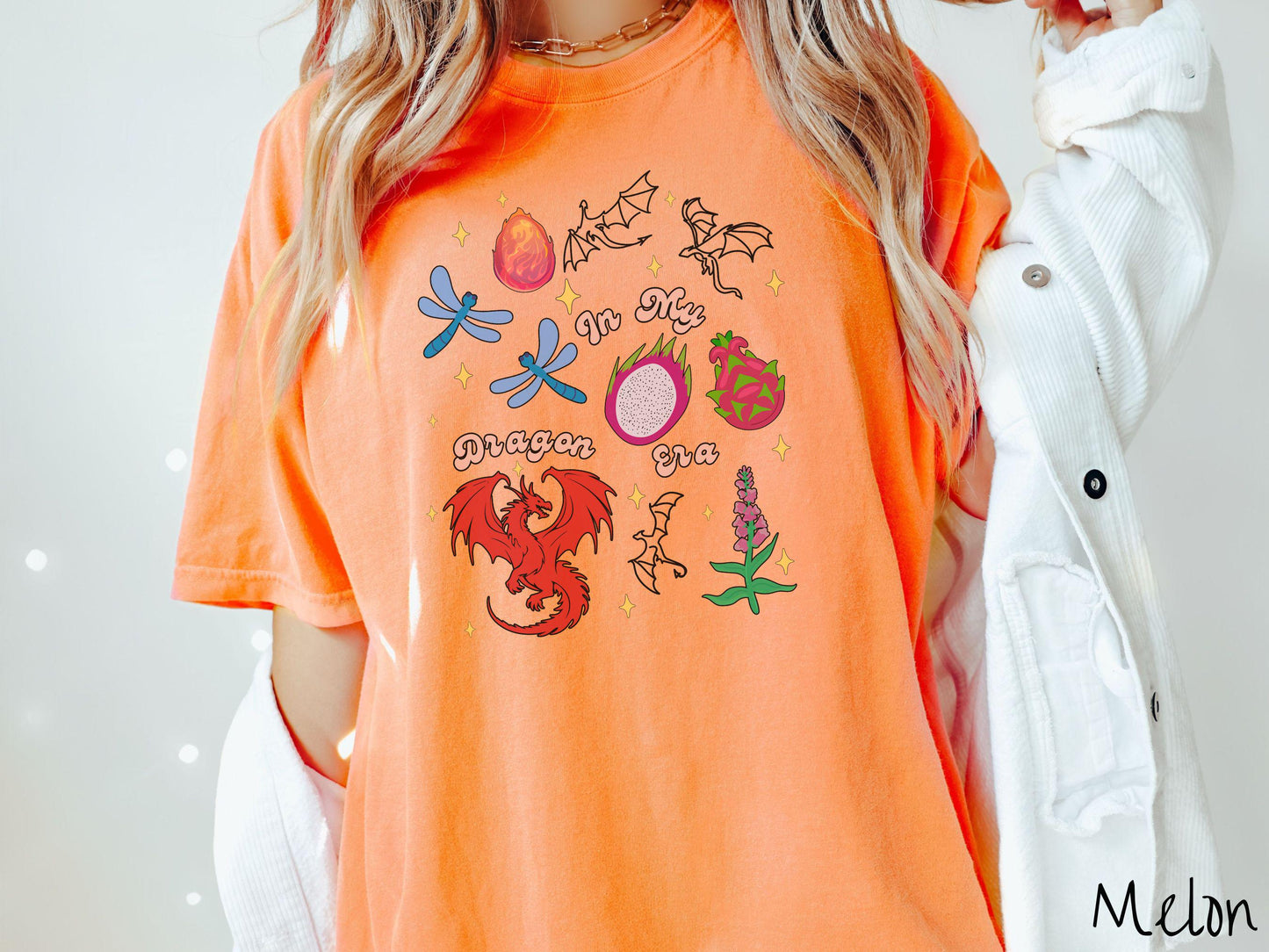 The In My Dragon Era Comfort Colors Shirt, Fantasy Book Tee, Romantasy Gift T-Shirt, Bookish Dragon Tee, Fantasy World Dragonfruit
