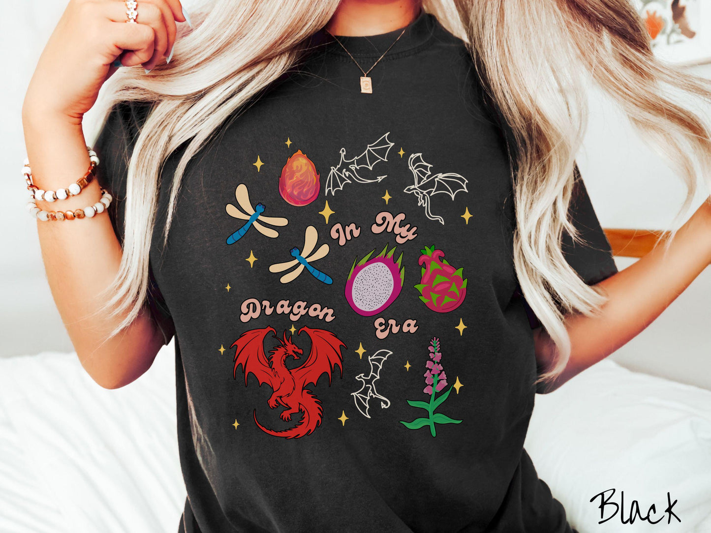 The In My Dragon Era Comfort Colors Shirt, Fantasy Book Tee, Romantasy Gift T-Shirt, Bookish Dragon Tee, Fantasy World Dragonfruit