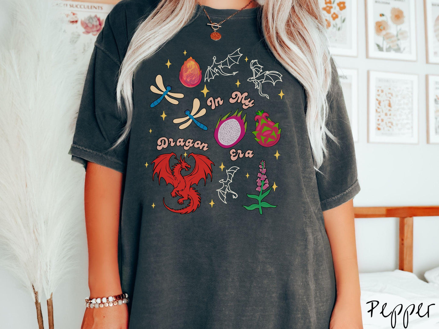 The In My Dragon Era Comfort Colors Shirt, Fantasy Book Tee, Romantasy Gift T-Shirt, Bookish Dragon Tee, Fantasy World Dragonfruit